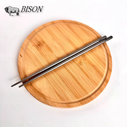 BISON 匠作純鈦筷｜日本製造｜霧面噴砂｜純鈦餐具