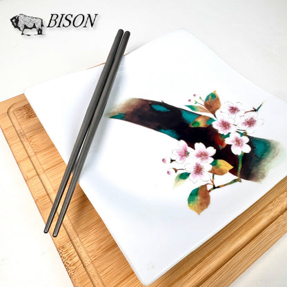 BISON 匠作純鈦筷｜日本製造｜霧面噴砂｜純鈦餐具