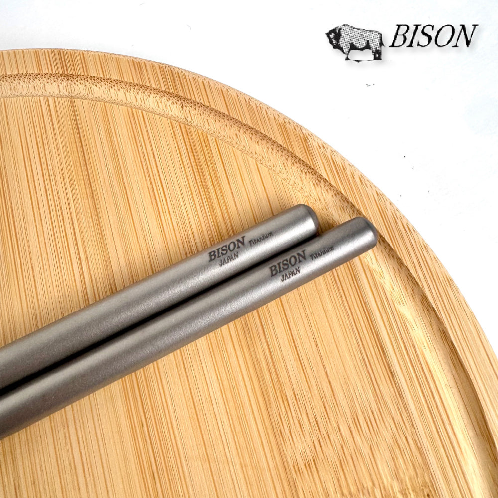 BISON 匠作純鈦筷｜日本製造｜霧面噴砂｜純鈦餐具