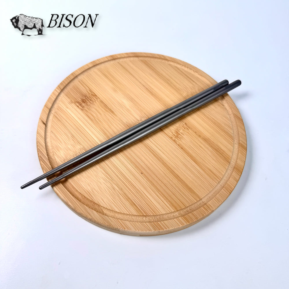 BISON 匠作純鈦筷｜日本製造｜霧面噴砂｜純鈦餐具