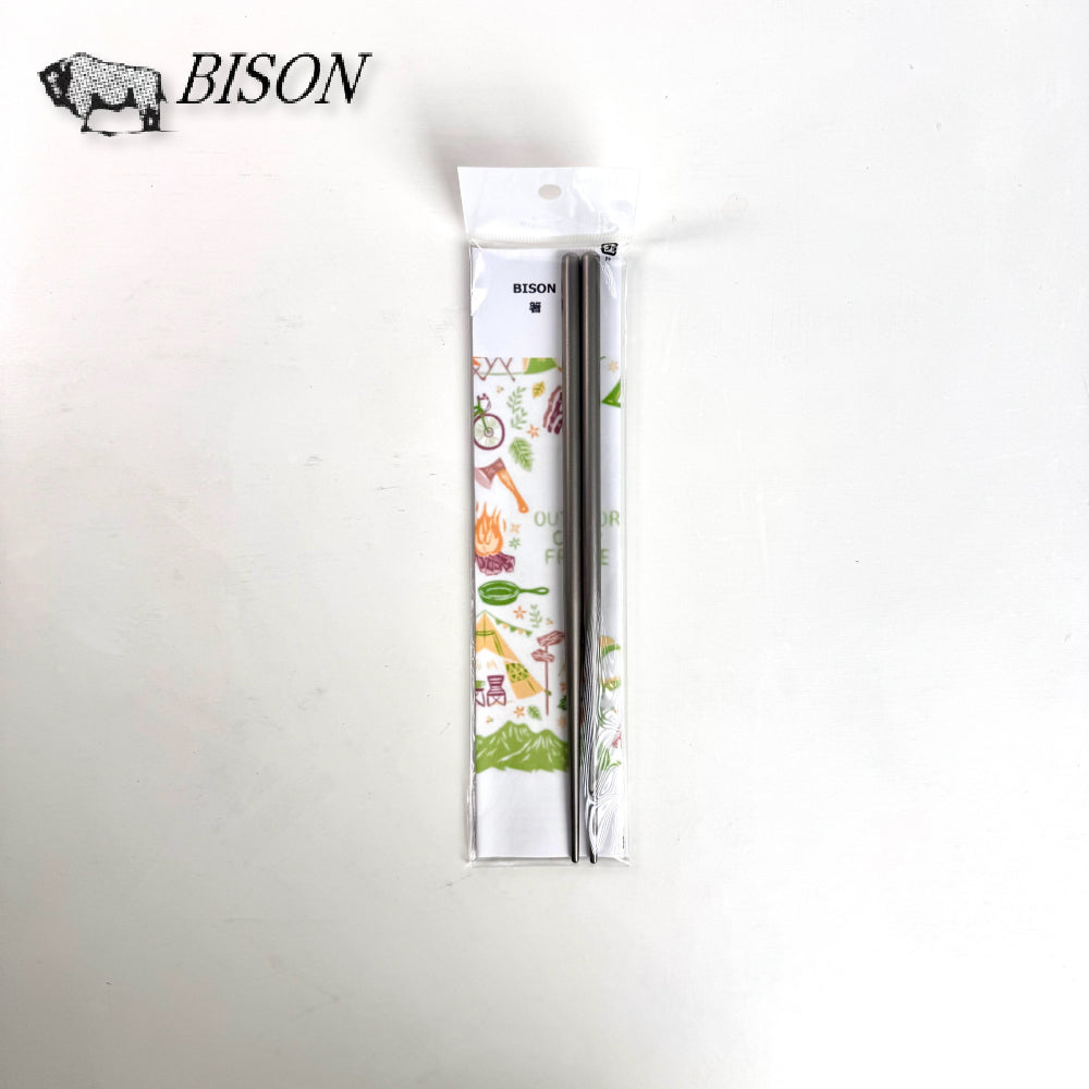 BISON 匠作純鈦筷｜日本製造｜霧面噴砂｜純鈦餐具