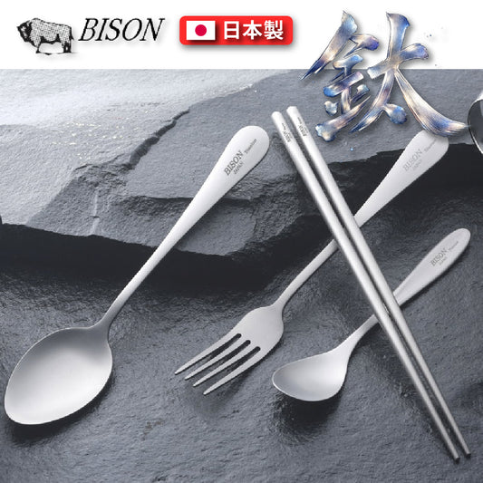 BISON 匠作純鈦筷｜日本製造｜霧面噴砂｜純鈦餐具