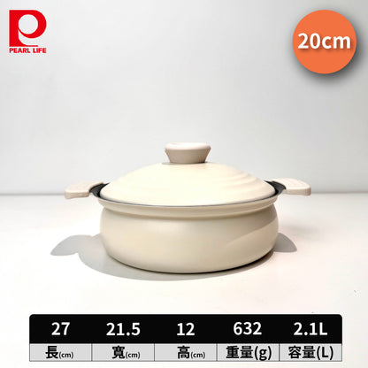 日本 Pearl｜輕量土鍋風IH壽喜燒鍋｜火鍋｜湯鍋 ｜20cm｜24cm｜26cm