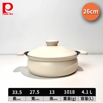日本 Pearl｜輕量土鍋風IH壽喜燒鍋｜火鍋｜湯鍋 ｜20cm｜24cm｜26cm