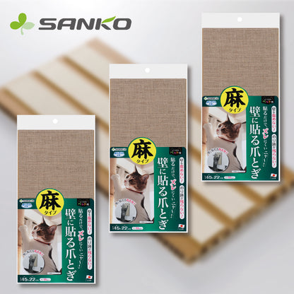 Sanko 貓咪用品｜亞麻貓抓板｜可黏在牆上｜KV-88