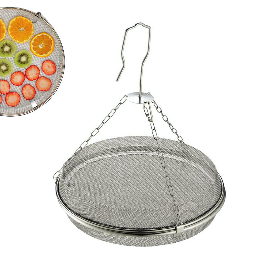 下村企販｜日本製｜ 18-8 不銹鋼 可吊掛雙層食物籃｜39485