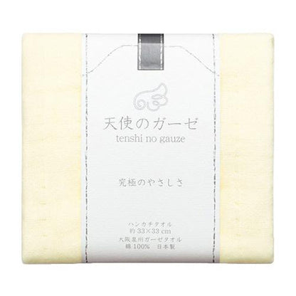 【日本製】天使之紗 4重雙面紗布鈕扣圖案方巾/手巾/天使紗/四重紗/紗布巾