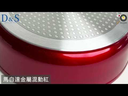 D&amp;S | European style shiny ceramic flat bottom wok｜With original glass lid｜IH stove available